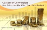 Customer Conversion - How to Increase the ROI of Your Marketing Fast