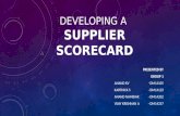 Developing a Supplier Scorecard - Term Paper
