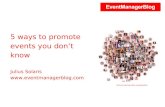 5 ways to promote events you don’t know