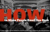 How to make people email you back