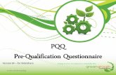 PQQ: Pre Qualification Questionnaire Stage