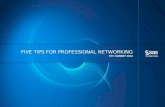 Five Tips for Professional Networking