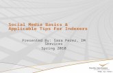 Social Media Basics & Application (for Indexers)