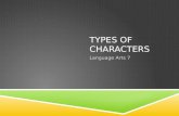 Introducing Types of Characters
