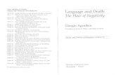 Agamben Language and Death the Place of Negativity