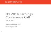 Shutterfly Earnings 1Q 2014 Powerpoint Slide Deck