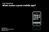 What Makes A Great Mobile App