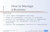 How to manage a business   part i
