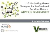 10 Marketing Game Changers for Professional Services Firms