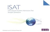 ISAT 11 Sample Questions Computer Based Format
