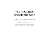 Tax+Remedies Nirc 2011 Ateneo.ppt