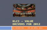 Klci Value Drivers 2012