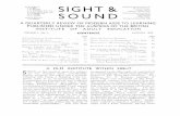 Sight and Sound - Vol 1 No 3 - Autumn 1932