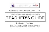 k to 12 Bread and Pastry Teacher's Guide
