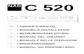 C 520 Compact Disc Player - Seven Language Manual