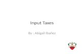 Taxation (Input Taxes)