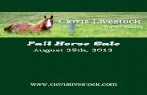 Clovis Horse Sales Fall 2012 Catalog