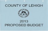 2013 Proposed Lehigh County (Pa.) Budget [Narrative Version]