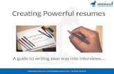 Creating powerful resumes