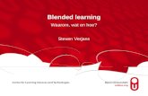 Blended learning in het Hoger Onderwijs: Waarom, wat en hoe?