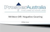 Philip Soos Written Off Negative Gearing Presentation Oct 2012