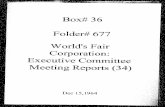 World's Fair Corporation - Executive Committee Meeting Reports - 12-15-1964