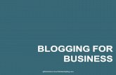 Blogging For Business 101