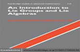 An Introduction to Lie Groups and Lie Algebras Cambridge