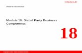 18 Siebel Party Business Components