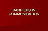 Barier and in Communication for 11th Batch