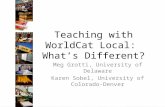 Teaching with WorldCat Local: What's Different?