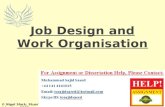 Job Design and Work Organisation