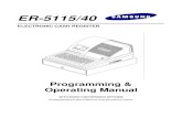 Sam4s ER-5115 40 Program & Operation Manual