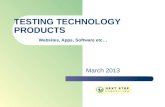 Testing technology products