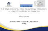 The Development of Open Educational Resources at Universitas Terbuka, Indonesia