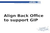 Align back office to support gip