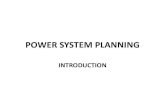Power System Planning-Intro