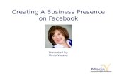 Creating a business presence on facebook
