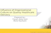 Influence of organizational culture on quality healthcare delivery