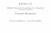 FE8113 - High Speed Analog to Digital Converters, Final Report