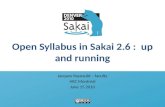 Open Syllabus in Sakai 2.6:  up and running