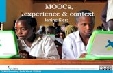 MOOCs, Experience & Context, for Civil Engineering 12MAR14