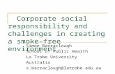 Corporate Social Responsibility And Challenges In Creating Smoke Free Environment