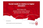 Social media in relation to higher education