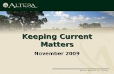 Keeping Current Matters November 2009