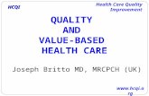 Quality and Value-based Healthcare India Presentation