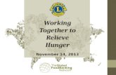 Working Together to Relieve Hunger