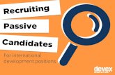Recruiting Passive Candidates for International Development Positions