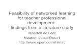 Networked Learning Research Open University Maarten De Laat 21 9
