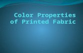 Color Properties of Printed Fabric